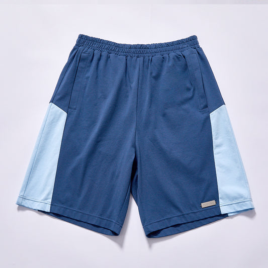 custom hot selling color block athletic shorts elastic drawstring waist side pockets sport shorts summer quick dry  daily city walk