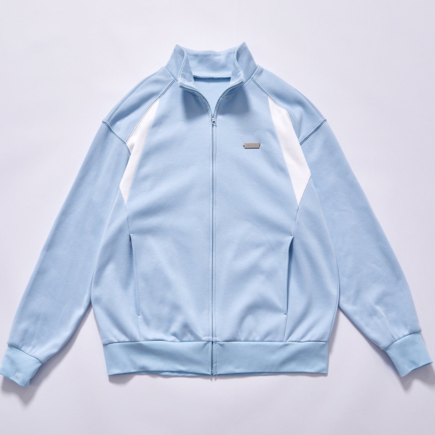 custom trending hot selling olor block zip jacket cotton fleece sports jacket stand collar metal full zip ribbed elastic cuffs  spring autumn transitional hoodie campus daily commute city walk