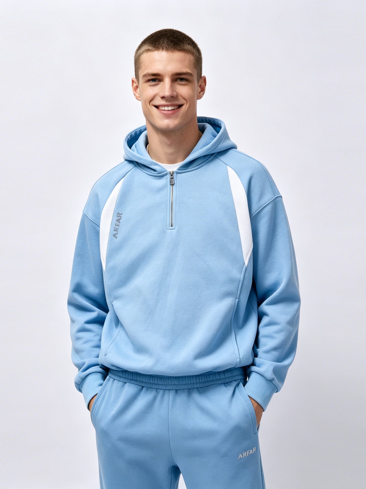 hot selling custom logo trending hoodie zip pullover hoodie  drawstring hood kangaroo pocket hooded sweatshirt men spring autumn transitional top daily commute city walk