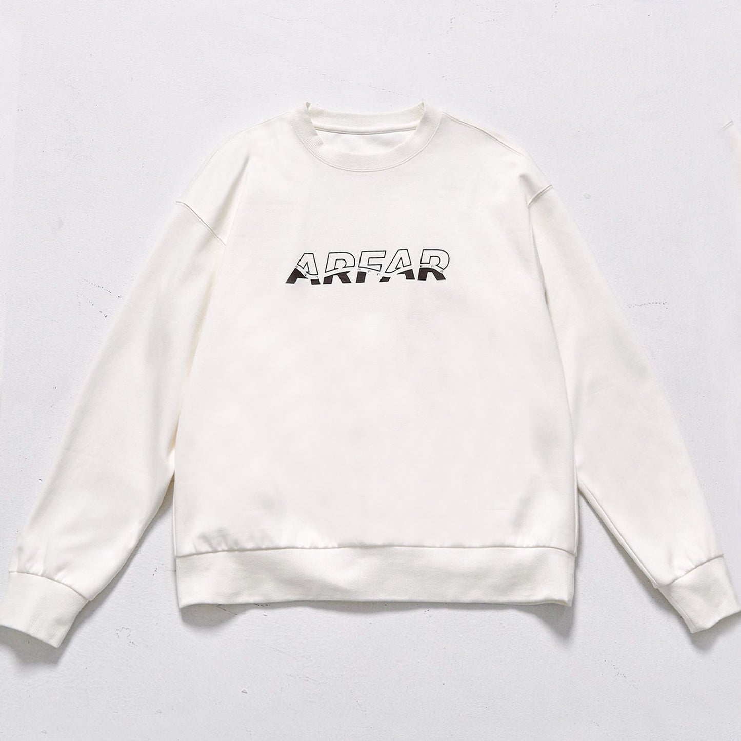hot selling custom crew neck letter printed sweatshirt t plain cotton fleece pullover casual basic sports top loose boxy fit seamless side seams daily casual outfit