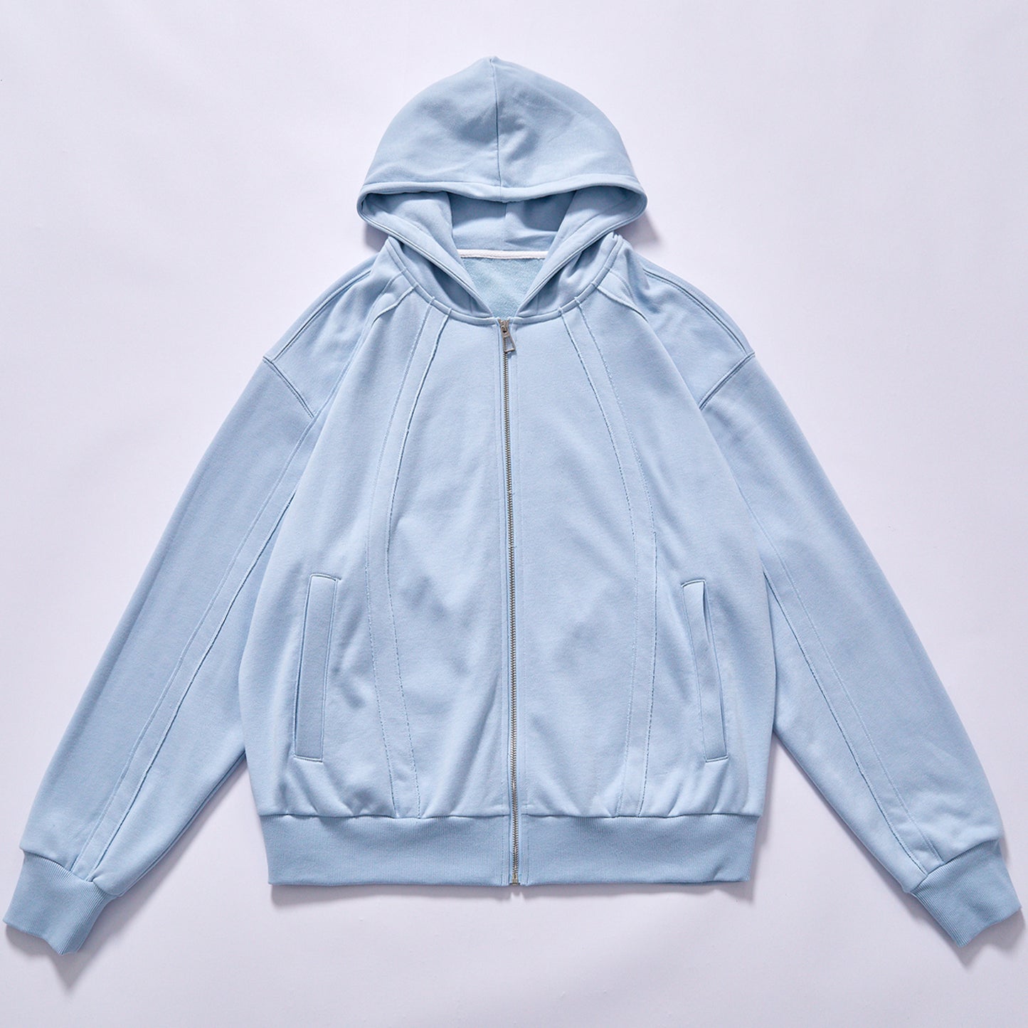 hot selling zip up hoodie custom logo casual sports jacket loose hoodie coat side slash pockets ribbed cuffs ribbed hem relaxed box fit daily commute campus travel outdoor running fitness