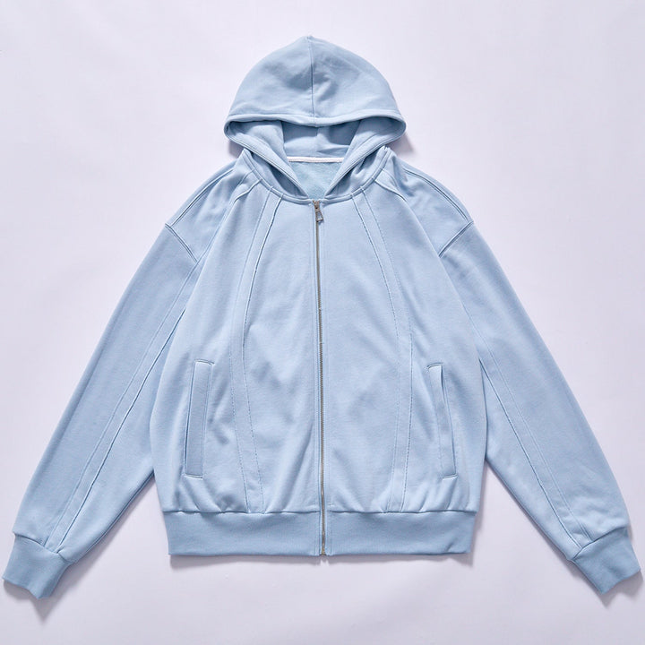 Ribbed Zip Hoodies