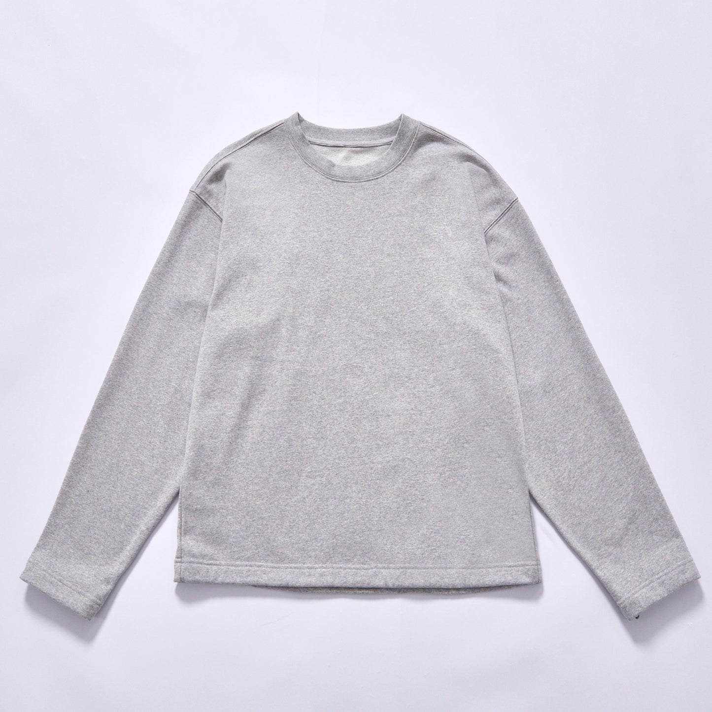 hot selling basic long sleeve tee men essential crew neck undershirt round neck long sleeve  relaxed fit double stitched hem fitted cuffs wrinkle resistant heather grey cotton long sleeve crew neck t shirt spring autumn layering outfit winter custom logo