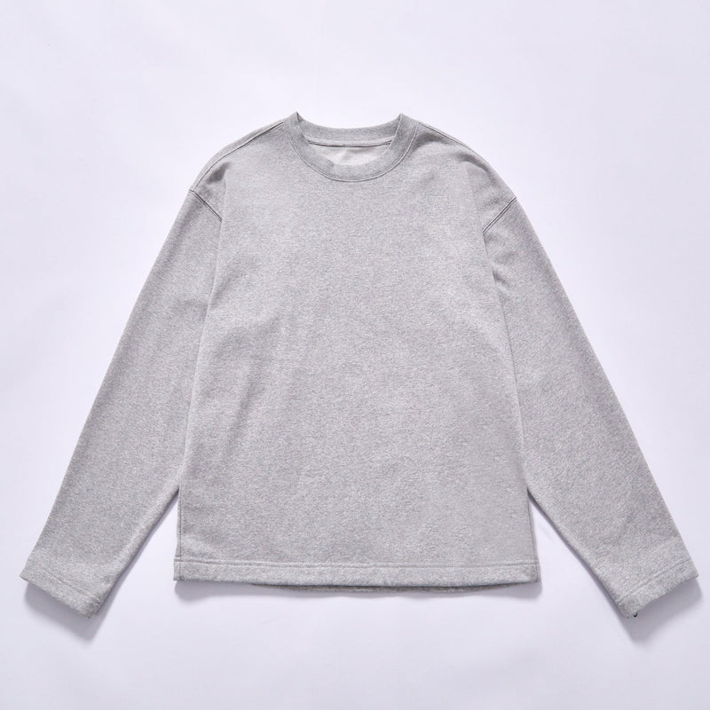 Heather Grey Long-Sleeve Crewneck T-Shirt