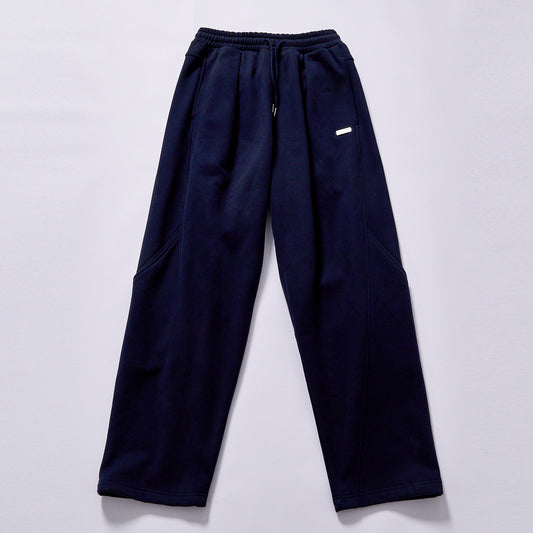 custom logo bestseller casual sweatpants men navy straight leg jogger trousers lastic waist fleece sweat pants french terry straight leg navy blue solid color navy cotton straight sweatpants daily commuting campus outfits