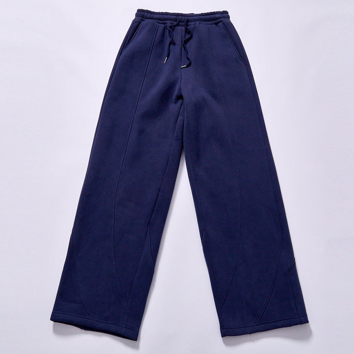 Wide-Leg Cotton Sweatpants