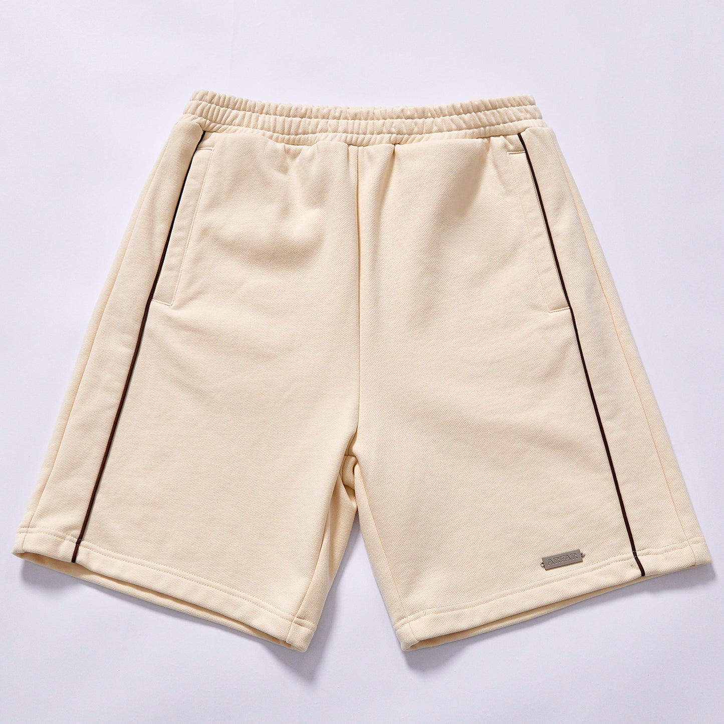 matching set men casual sweat shorts men fleece casual shorts side contrast stripe relaxed fit knee length sweatpants summer daily outfits