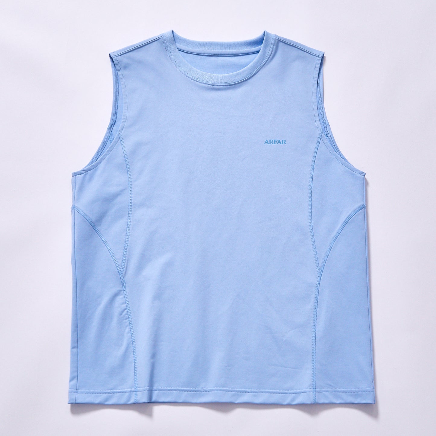 custom logo light blue men sleeveless tank top crew neck relaxed fit sports design lightweight anti sweat summer fitness vest gym fitness jogging running outdoor