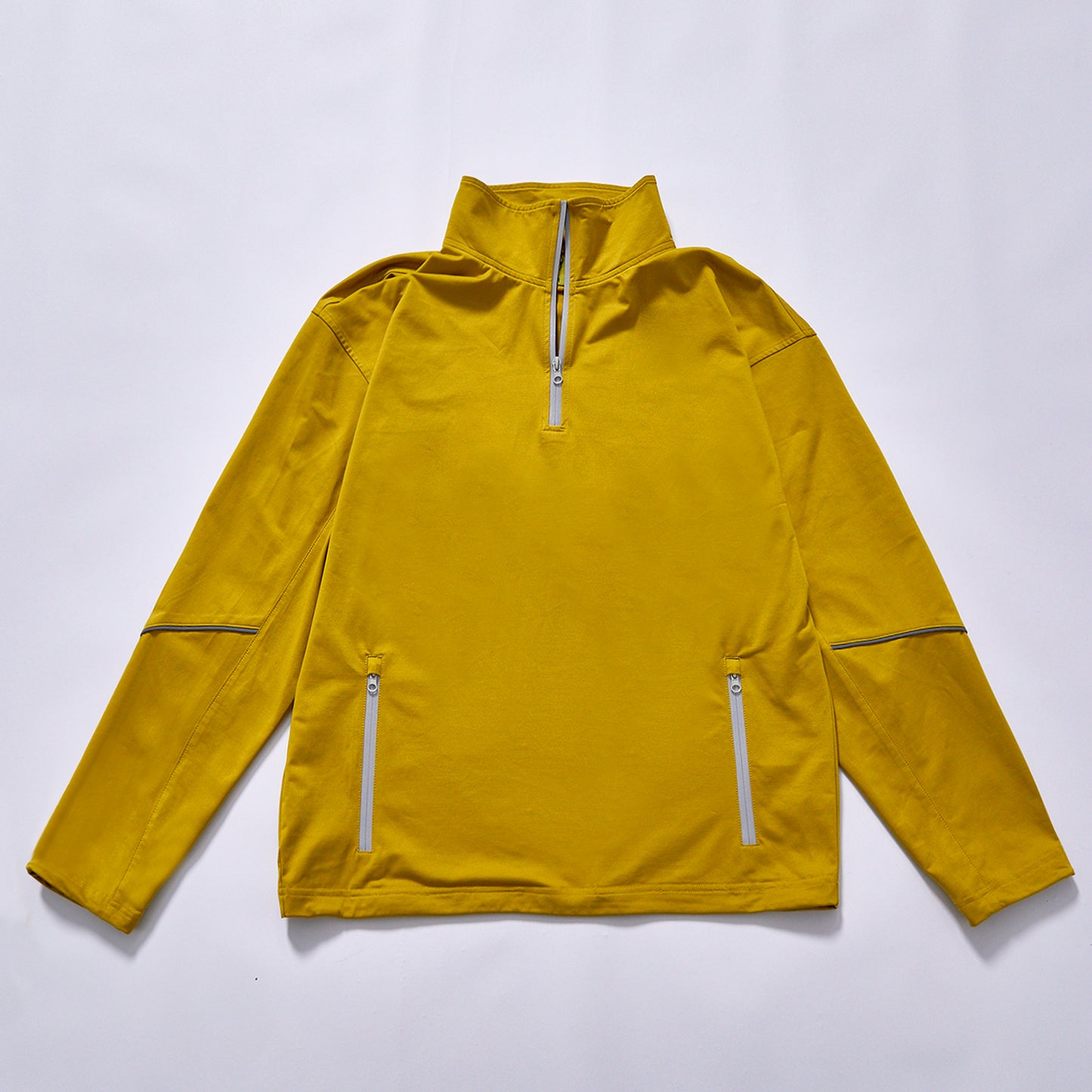 custom logo mustard yellow men half zip pullover quick dry running top stand collar men half zip stand collar pullover outdoor training long sleeve shirt athletic long sleeve top jogging marathon fitness gym hiking walking outdoor