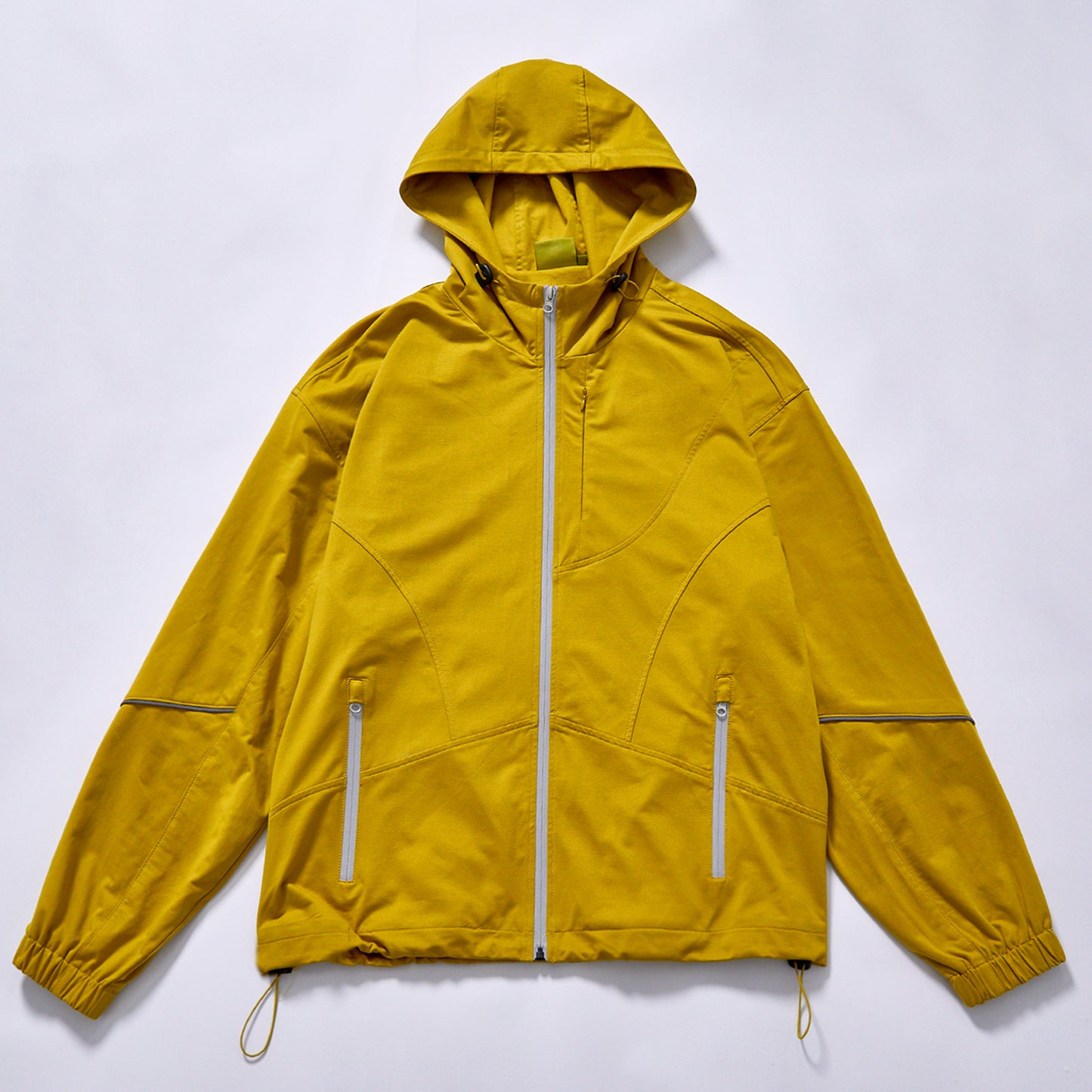 Custom logo men hooded windbreaker reflective stripe lightweight  hiking sun protection coat  running hiking cycling gym training daily wear outdoor travel spring summer casual streetwear camping