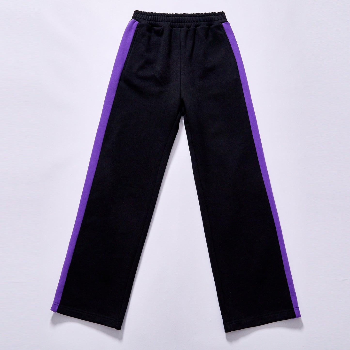 men black purple stripe tracksuit full zip stand collar jogger set men two piece tracksuit stand collar  straight leg sweatpants soft fleece fabric relaxed fit daily casual gym training jogging