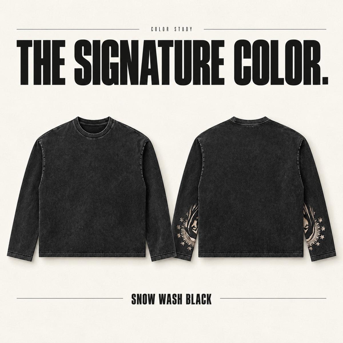 A2568 complete ready-stock color selection board showing Snow Wash Black