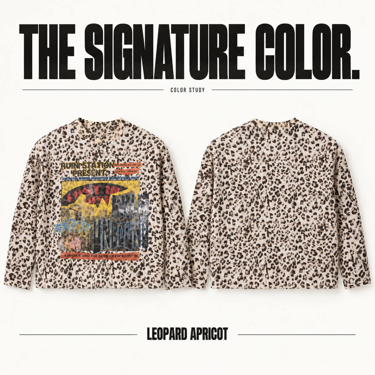 A3568 complete ready-stock color selection board showing Leopard Apricot