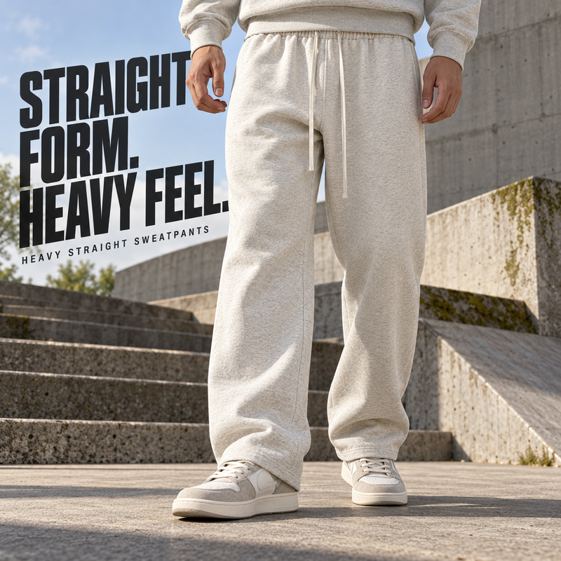 Heavy Terry Straight-Leg Sweatpants