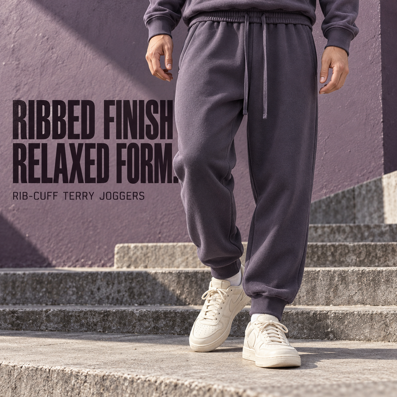 Heavy Terry Rib-Cuff Joggers