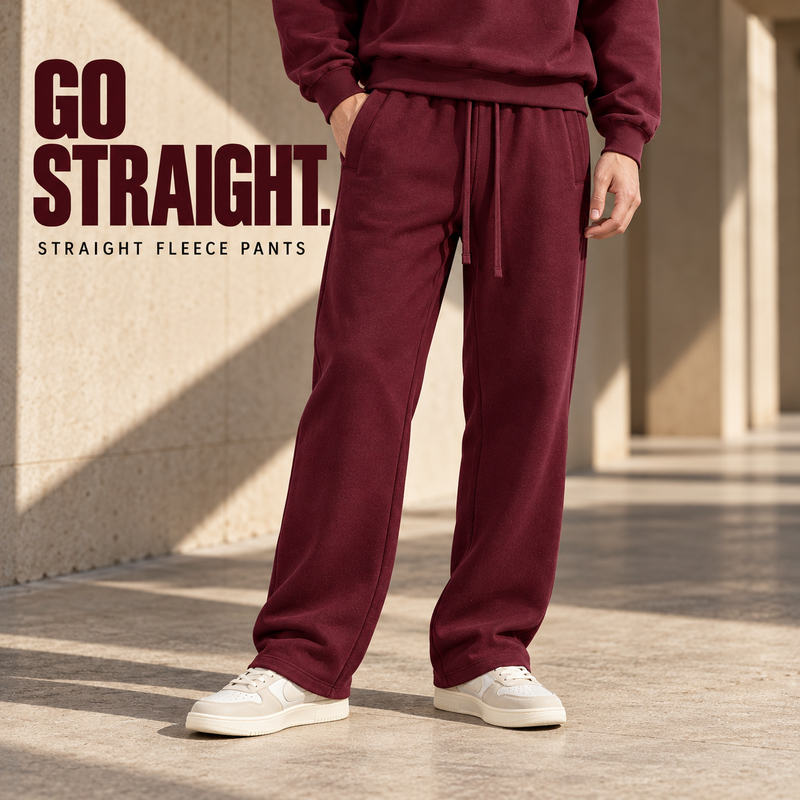 Relaxed Straight-Leg Fleece Sweatpants