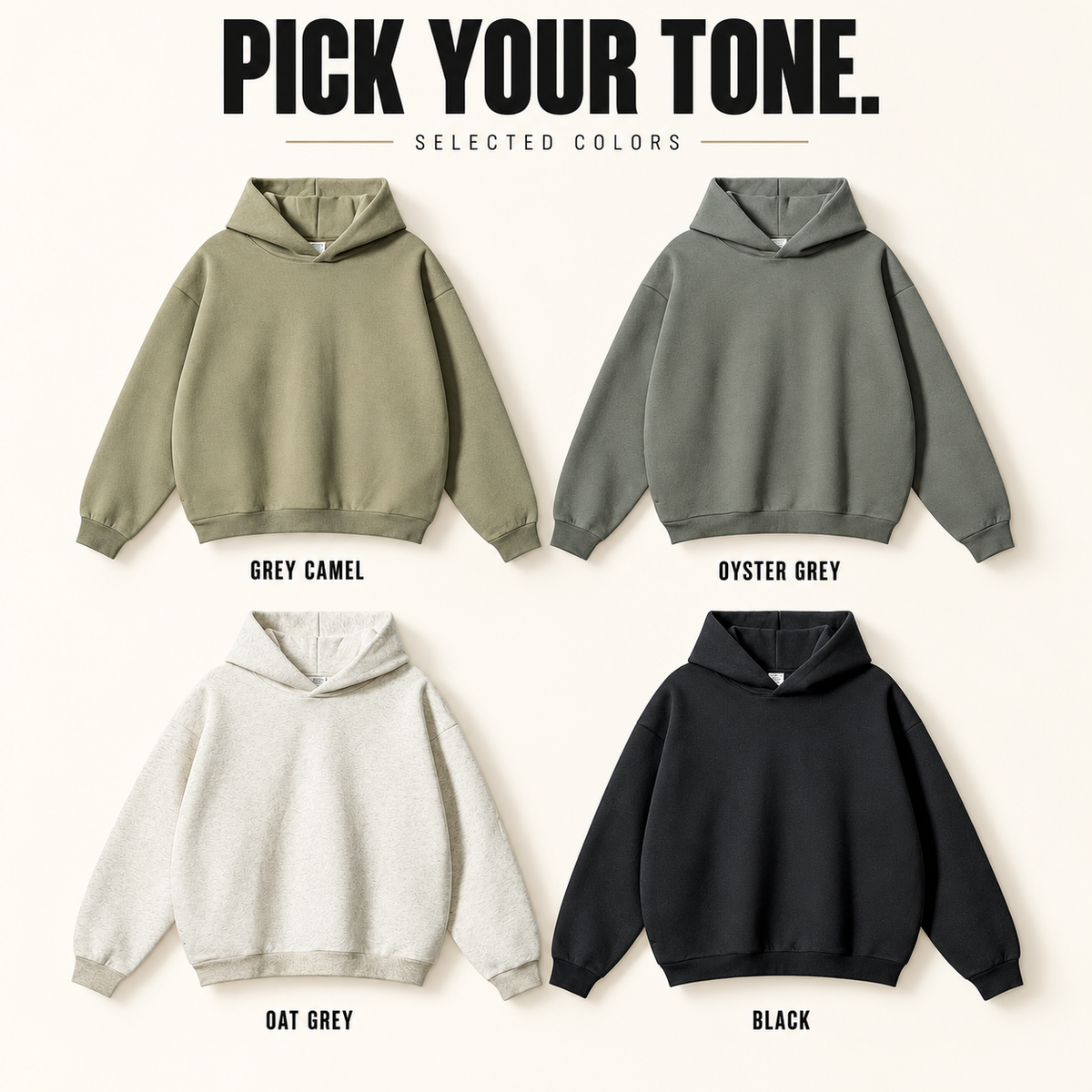 A9142 side zip-pocket fleece pullover hoodie, ready-stock color selection
