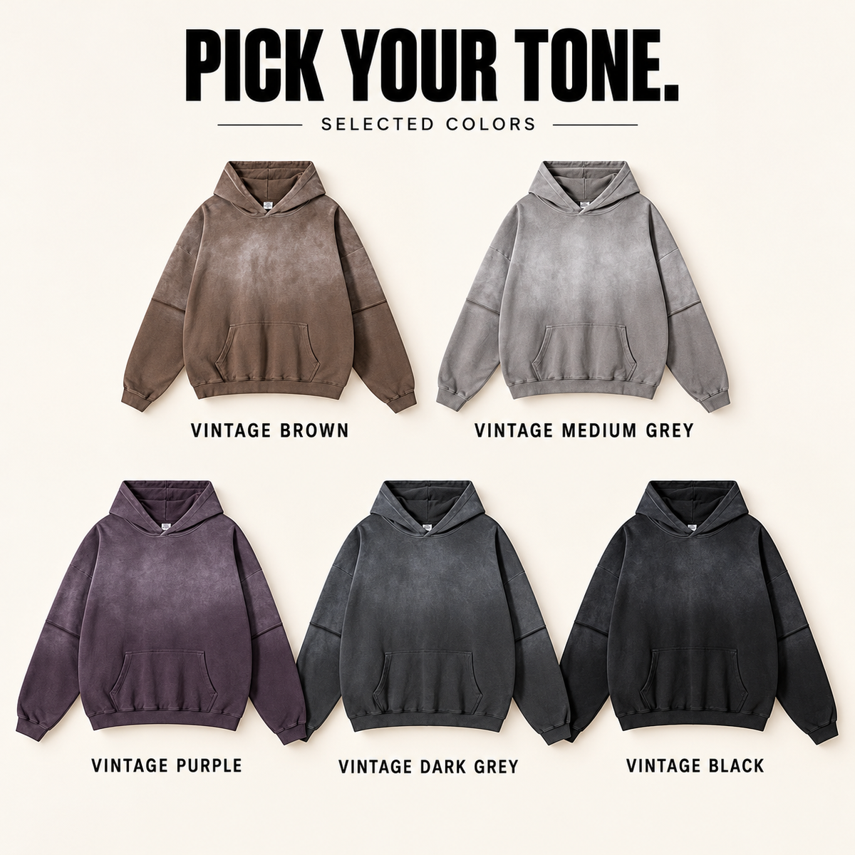 A95552 faded layered-sleeve cotton hoodie, ready-stock color selection