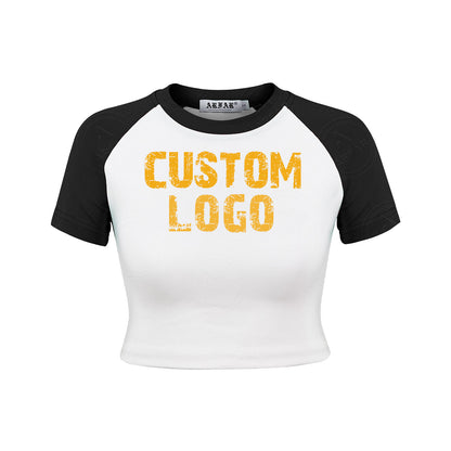 Custom Logo Womens Sets Ribbed Cotton Lounge Wear Crop Top Ladies Casual Wear Baby -T and Shorts Set for Women 2025 New Styles