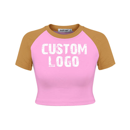 Custom Logo Womens Sets Ribbed Cotton Lounge Wear Crop Top Ladies Casual Wear Baby -T and Shorts Set for Women 2025 New Styles