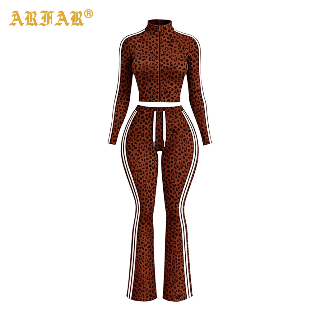 Y2K Women's Custom Logo 2026 Jacket Flared Leggings Zipper Yoga Sets Two Piece Outfits Women Skinny Jogging Suits Tracksuit Set