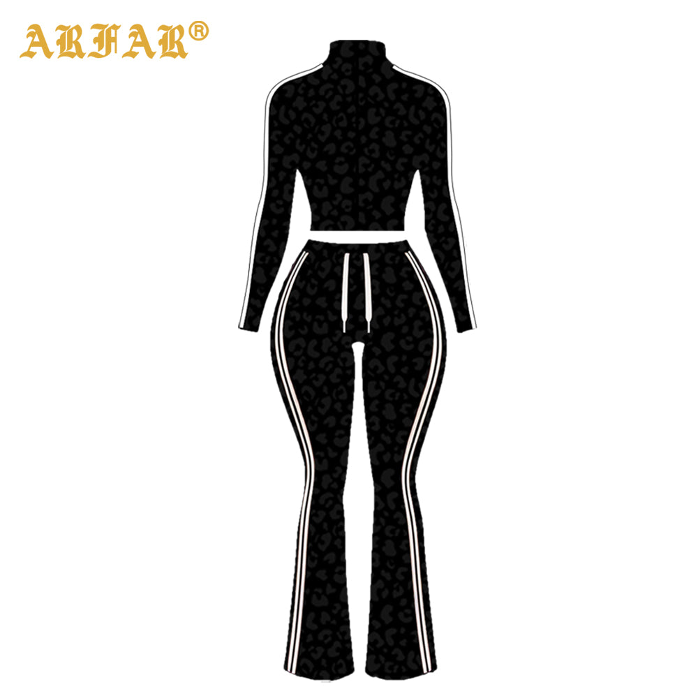 Y2K Women's Custom Logo 2026 Jacket Flared Leggings Zipper Yoga Sets Two Piece Outfits Women Skinny Jogging Suits Tracksuit Set