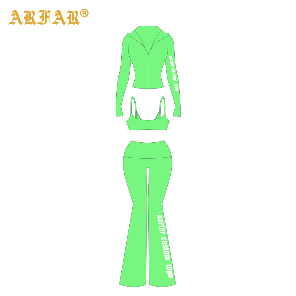 High Quality Sportswear Gym Outfit Women's Activewear Jacket with Cuffs Leggings Fitness Clothing Yoga Set
