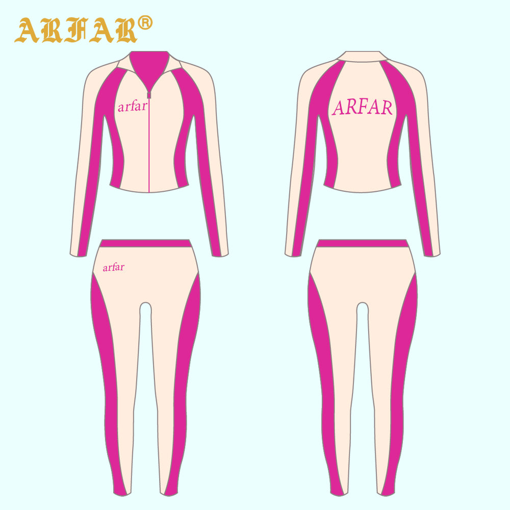 2026 Trending Color Blocking Tracksuits for Women Custom Logo Embroidery Jacket Sweatpants 2 Piece Jogger Set Women
