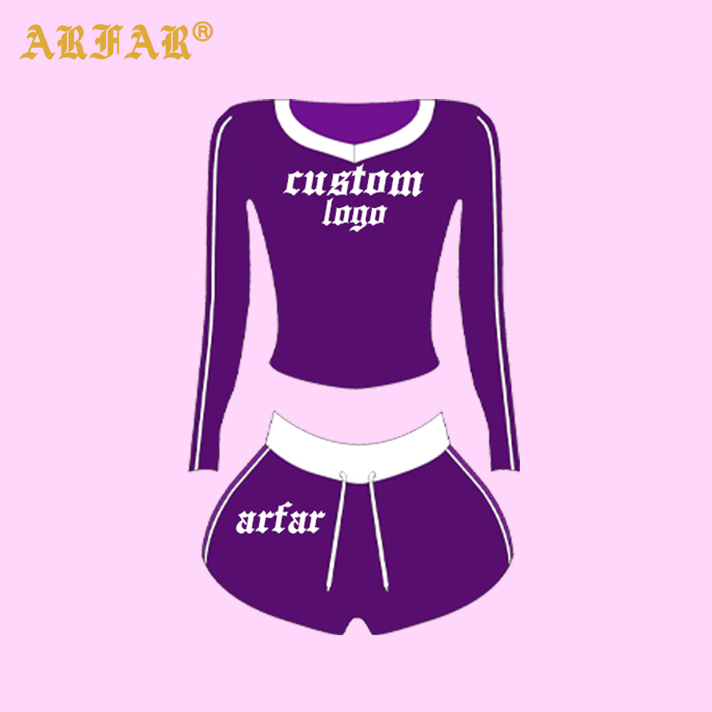 Women Sets Custom LOGO High Quality Cotton Shirts Shorts Set Women Clothing Loungewear 2 Pieces Lounge Sets