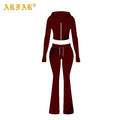 Custom Cheetah Print Yoga Set Raglan Sleeve Fold Waist Flare Pants 3 Piece Set Workout Fitness Clothing Supplier