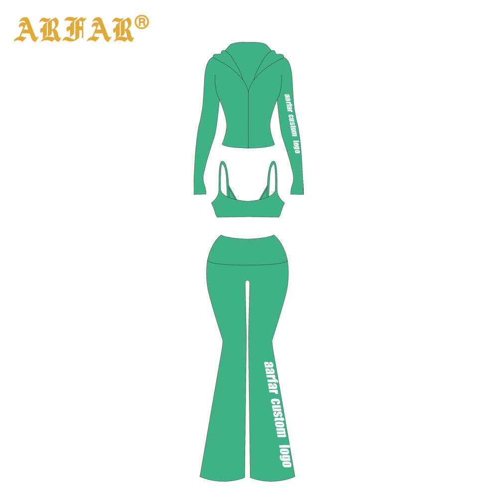 High Quality Sportswear Gym Outfit Women's Activewear Jacket with Cuffs Leggings Fitness Clothing Yoga Set