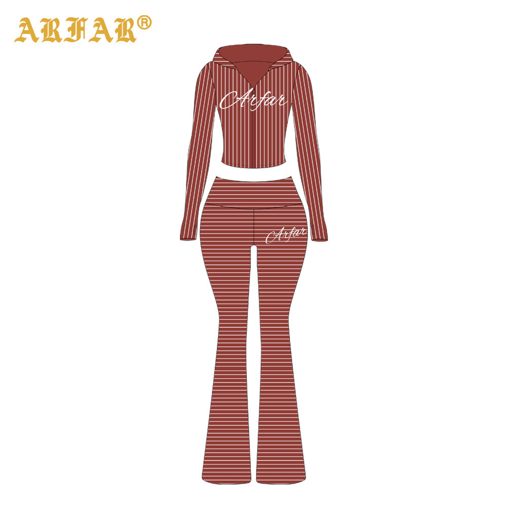 Two Piece Set Women Clothing Custom LOGO Cotton Ribbed Striped Long Sleeve Shirt and Skinny Pants 2 Piece Lounge Sets Women 2026