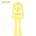 Cheetah Print Women's Two-piece Set Contrast Color High Quality Long Sleeve and Pants Sets Clothes Women Winter