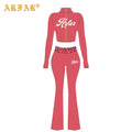 Cheetah Print Women's Two-piece Set Contrast Color High Quality Long Sleeve and Pants Sets Clothes Women Winter
