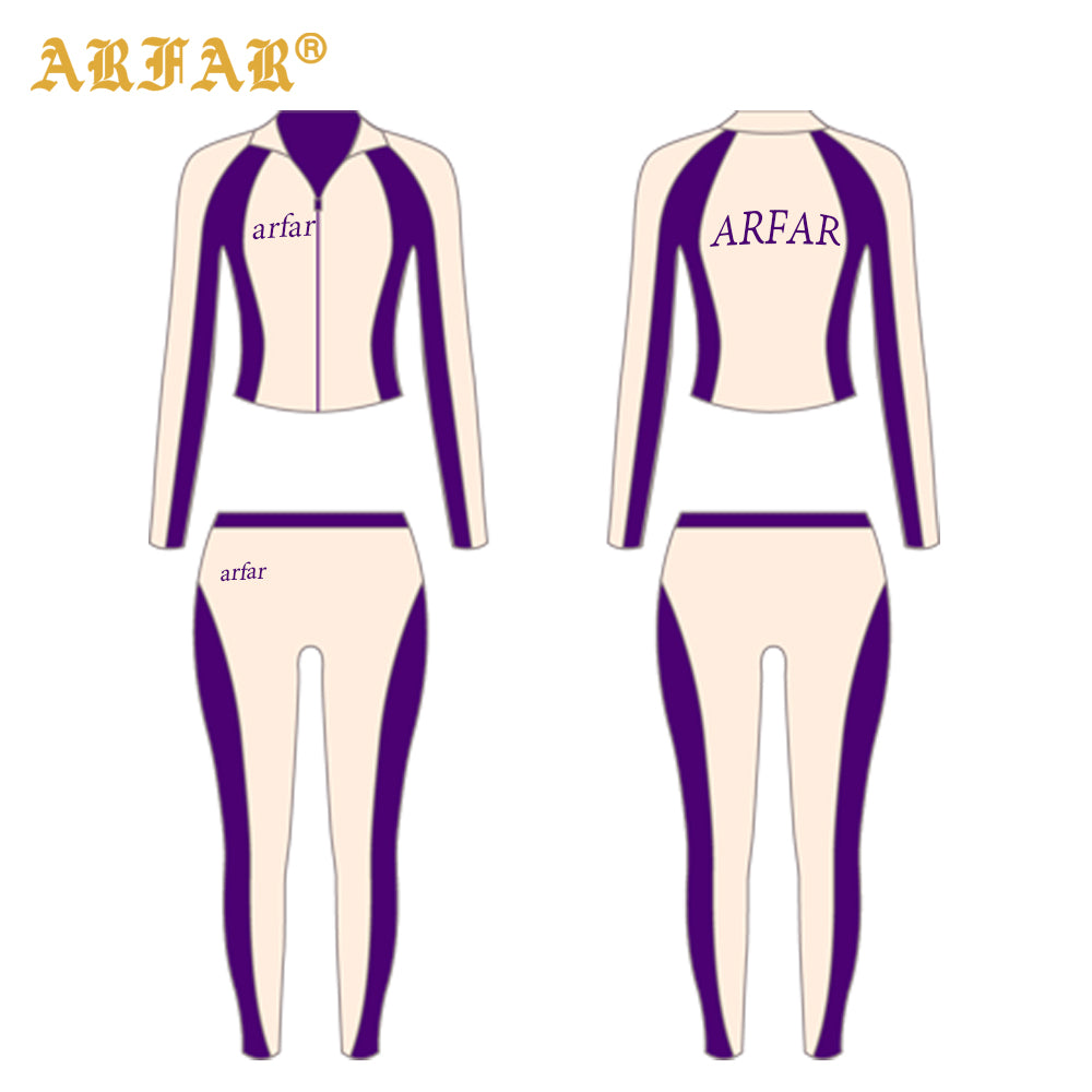 2026 Trending Color Blocking Tracksuits for Women Custom Logo Embroidery Jacket Sweatpants 2 Piece Jogger Set Women