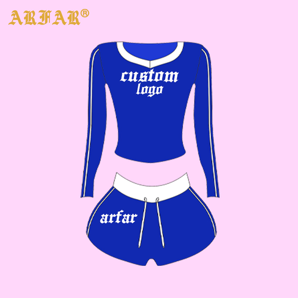 Women Sets Custom LOGO High Quality Cotton Shirts Shorts Set Women Clothing Loungewear 2 Pieces Lounge Sets