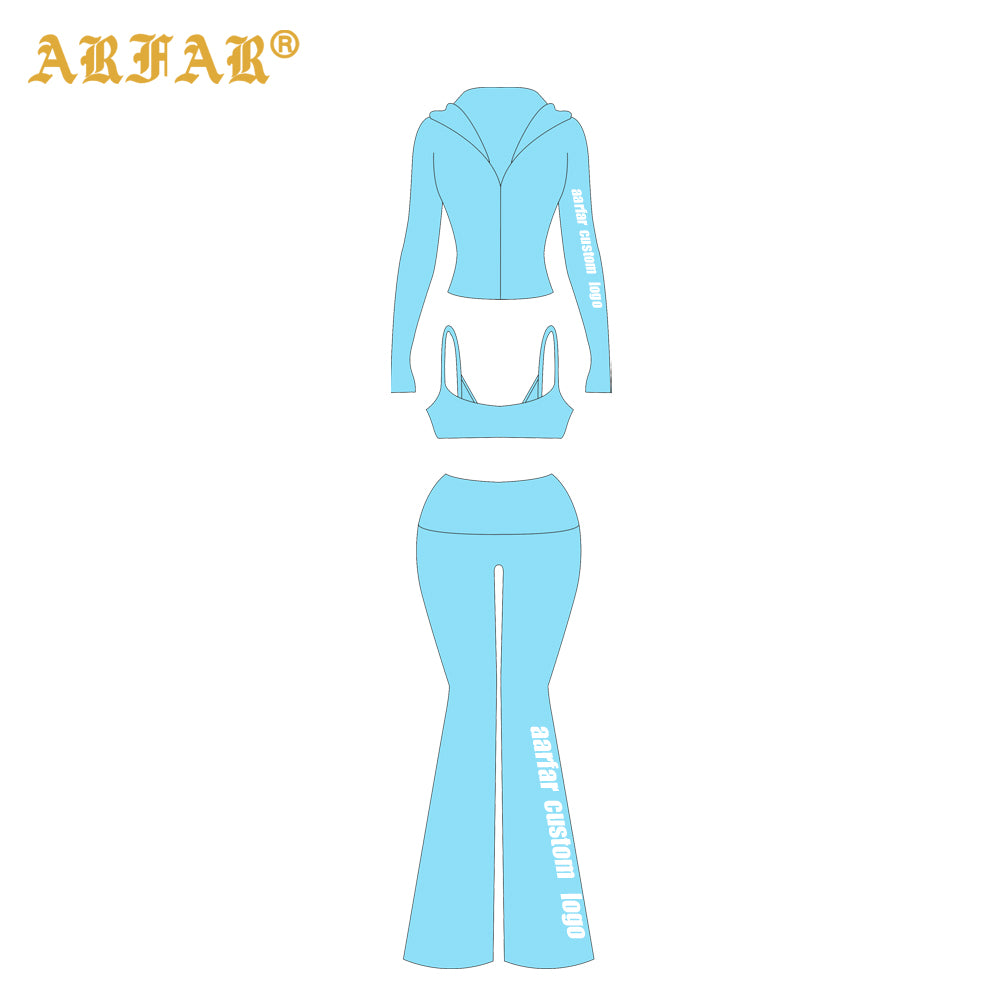 High Quality Sportswear Gym Outfit Women's Activewear Jacket with Cuffs Leggings Fitness Clothing Yoga Set